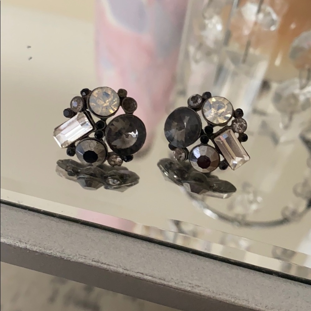 Jeweled cluster earrings